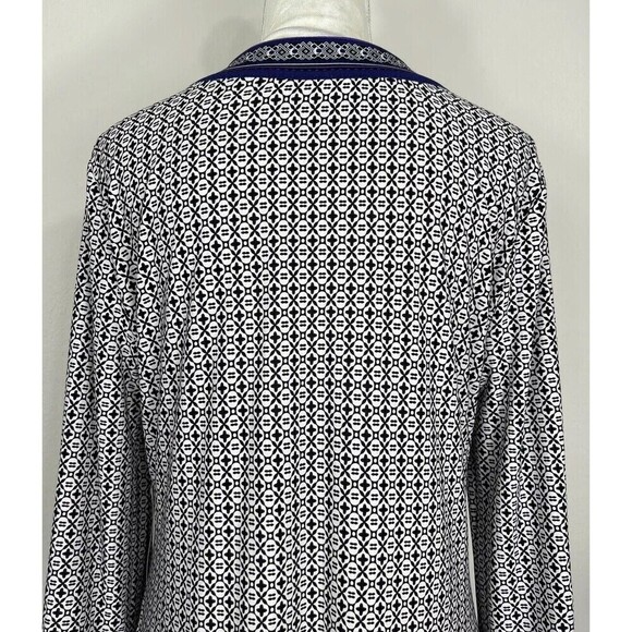 New York & Company Purple Geo Print Knee Length Dress Size Large (12/14) - Picture 8 of 12